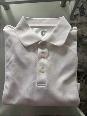 PGA Tour White Performance Polo Shirt